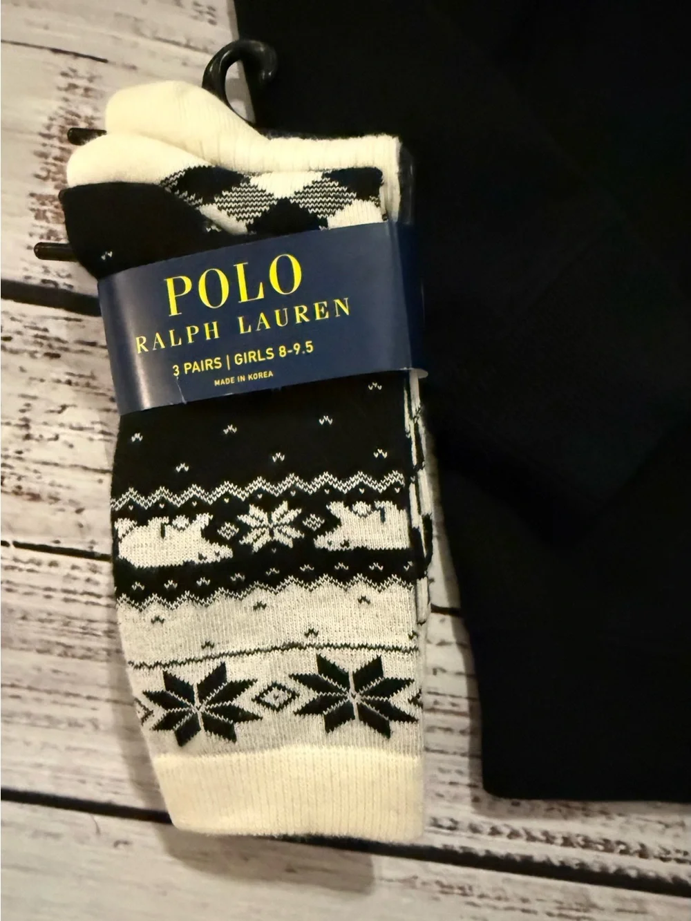 Ralph Lauren Sweatshirt & NWT Socks size 6 Girls
